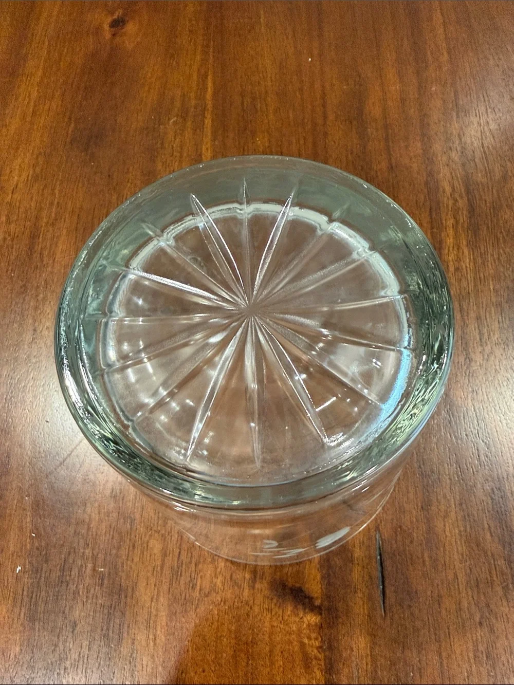 Princess House Etched Glass Ice Bucket with Floral Vine Design - Clear